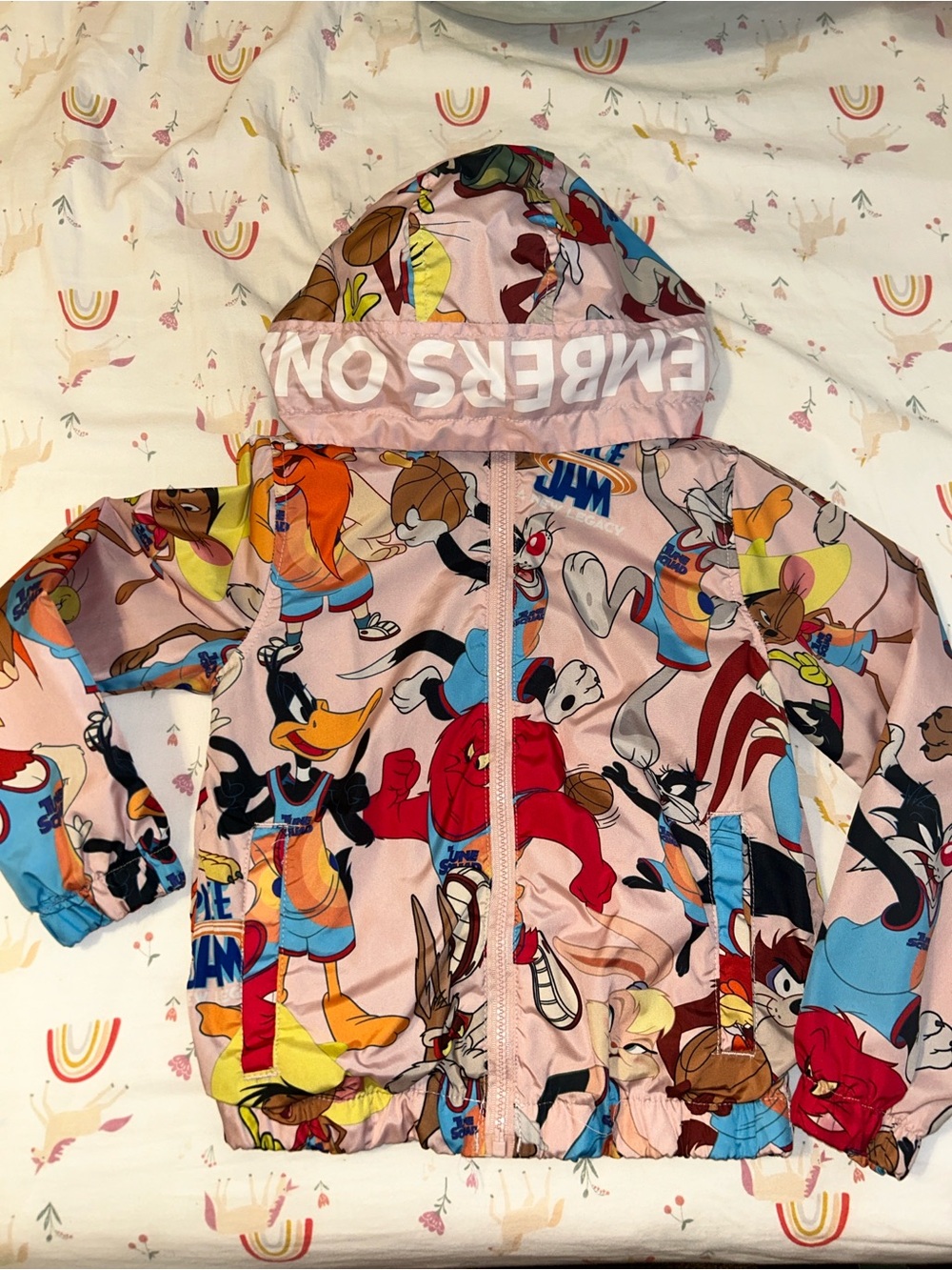 Pink Looney Tunes Kids Windbreaker Jacket